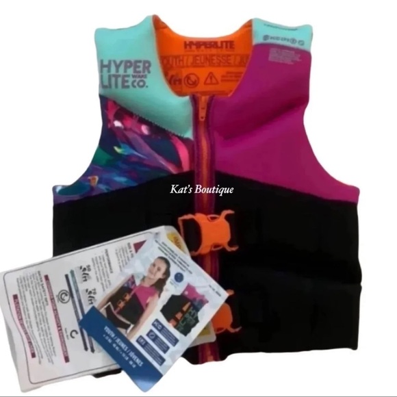 (NWT) Hyperlite Life Vest Kids/ Youth (55-88lbs) Girl’s - Picture 1 of 11